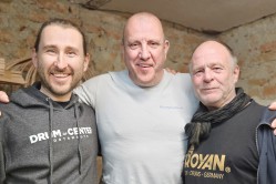 Hans-Peter Kirbisser, Mic Scharf und Alex Zachow in der Austrian Drumhead Company
